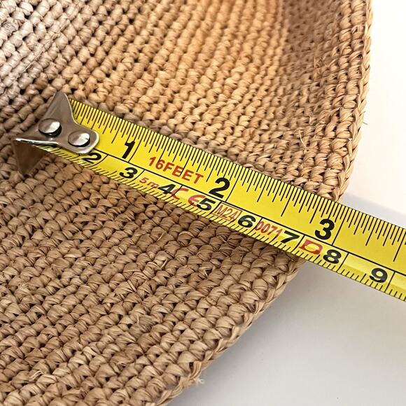 Aritzia Little Moon Women's Straw Sun Hat Packable Beach Travel Beige Size XS - Picture 7 of 14